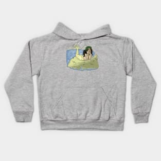 Hawaiian mermaid Kids Hoodie